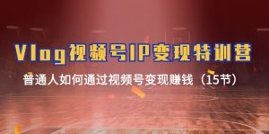 （11654期）Vlog 视频号IP变现特训营，普通人如何通过视频号变现赚钱（15节）-必智轻创社