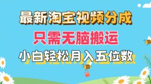 (11744期)最新淘宝视频分成,只需无脑搬运,小白也能轻松月入五位数,可矩阵批量…-必智轻创社