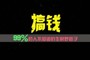 99%的人不知道的生财野路子，只掌握在少数人手里！-必智轻创社