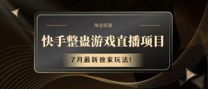 快手游戏整蛊直播项目 七月最新独家玩法-必智轻创社