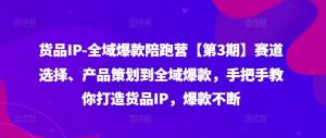 货品IP全域爆款陪跑营【第3期】赛道选择、产品策划到全域爆款,手把手教你打造货品IP,爆款不断-必智轻创社