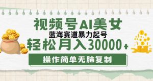 (12087期)视频号AI美女跳舞,轻松月入30000+,蓝海赛道,流量池巨大,起号猛,无…-必智轻创社