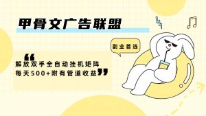 (12146期)甲骨文广告联盟解放双手全自动挂机矩阵每天500+附有管道收益-必智轻创社