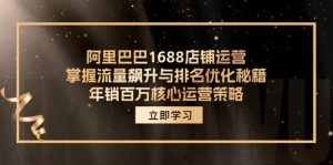 (12184期)阿里巴巴1688店铺运营,掌握流量飙升与排名优化秘籍 年销百万核心运营策略-必智轻创社