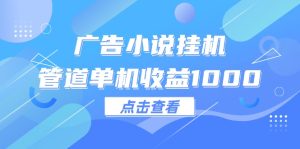 (12198期)广告小说挂机管道单机收益1000+-必智轻创社