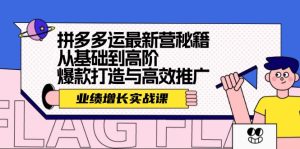 (12260期)拼多多运最新营秘籍:业绩 增长实战课,从基础到高阶,爆款打造与高效推广-必智轻创社