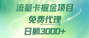 (12321期)流量卡掘金代理,日躺赚3000+,变现暴力,多种推广途径-必智轻创社