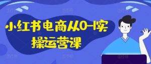 小红书电商从0-1实操运营课,小红书手机实操小红书/IP和私域课/小红书电商电脑实操板块等-必智轻创社