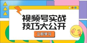 视频号实战技巧大公开：选题拍摄、运营推广、直播带货一站式学习-必智轻创社