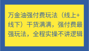 万金油强付费玩法（线上+线下）干货满满，强付费最强玩法，全程实操不讲逻辑-必智轻创社