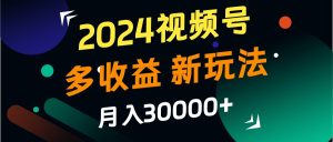 2024视频号多收益的新玩法，月入3w+，新手小白都能简单上手！-必智轻创社