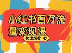 小红书百万流量变现课，小红书电商教程下载-必智轻创社