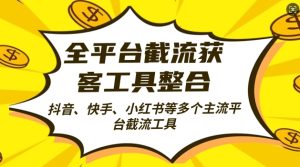 全平台截流获客工县整合全自动引流，日引2000+精准客户-必智轻创社