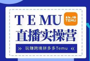 Temu直播实战营,玩赚跨境拼多多Temu,国内电商卷就出海赚美金-必智轻创社
