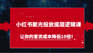小红书聚光投放底层逻辑课,让你的客资成本降低10倍!-必智轻创社