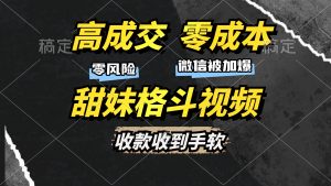 高成交零成本,售卖甜妹格斗视频,谁发谁火,加爆微信,收款收到手软-必智轻创社