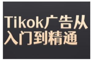 Tiktok Ads实操教程,Tiktok广告从入门到精通-必智轻创社