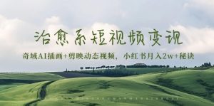 治愈系短视频变现：奇域AI插画+剪映动态视频，小红书月入2w+秘诀-必智轻创社