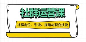 社群运营打卡计划：解锁社群定位、引流、搭建与裂变技能-必智轻创社