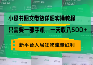小绿书图文带货详细实操教程，只需要一部手机，一天收入500+，轻松变现-必智轻创社