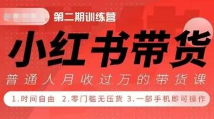 小Red书带货42天训练营 2.0版,宝妈+自由职+上班族+大学生,提高副业收入的大红利项目-必智轻创社