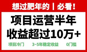 年前过肥年的必看的超冷门项目,半年收益超过10万+,-必智轻创社
