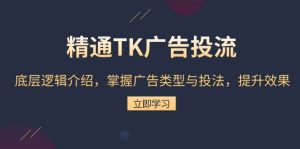 精通TK广告投流:底层逻辑介绍,掌握广告类型与投法,提升效果-必智轻创社