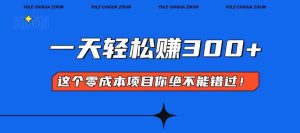 零成本入门！简单几步开启一天300+的赚钱之路！-必智轻创社