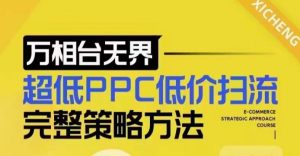 超低PPC低价扫流完整策略方法,最新低价扫流底层逻辑,万相台无界低价扫流实战流程方法-必智轻创社