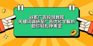谷歌广告投放教程:关键词调研至广告优化全解析,助你轻松挣美金-必智轻创社