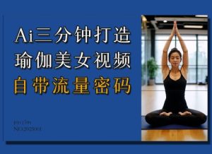 Ai3分钟打造瑜伽美女视频，自带流量密码-必智轻创社