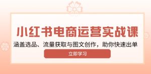 小红书变现运营实战课,涵盖选品、流量获取与图文创作,助你快速出单-必智轻创社