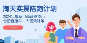 淘天实操陪跑计划,2024年最新电商营销技巧,包括直通车、大促策略等-必智轻创社