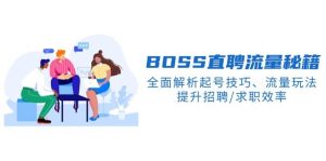 BOSS直聘流量秘籍,全面解析起号技巧、流量玩法,提升招聘/求职效率-必智轻创社