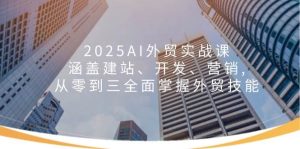 2025AI外贸实战课:涵盖建站、开发、营销, 从零到三全面掌握外贸技能-必智轻创社