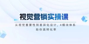 视觉营销实操课, 从视觉重要性到差异化设计, 4模块体系, 助你高转化率-必智轻创社