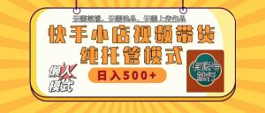 快手小店代运营躺赚项目 二八分成 长期稳定 保底月入3k+-必智轻创社