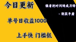 上手一天1000打底，正规项目，懒人勿扰-必智轻创社