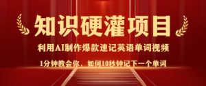 知识硬灌,10秒钟让你记住一个单词,3分钟一个视频,日入多张不是梦-必智轻创社