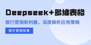 Deepseek+多维表格,银行营销新利器,深度解析应用策略,提升营销效果-必智轻创社