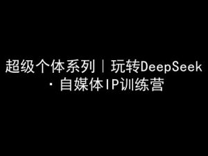 超级个体系列，玩转DeepSeek·自媒体IP训练营，deepseek教程-必智轻创社