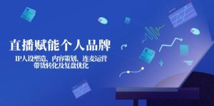 直播赋能个人品牌:IP人设塑造、内容策划、连麦运营、带货转化及复盘优化-必智轻创社