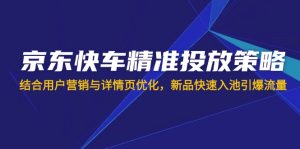 京东快车精准投放策略,结合用户营销与详情页优化,新品快速入池引爆流量-必智轻创社