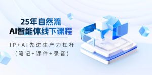 25年自然流AI智能体线下课程,IP+AI先进生产力杠杆(笔记+课件+录音)-必智轻创社