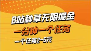 b站种草暴力掘金,一分钟一个任务,一个任务2-5元-必智轻创社
