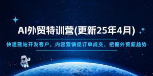 AI外贸特训营(更新25年4月)，快速建站开发客户，内容营销促订单成交，…-必智轻创社