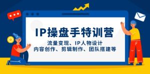 IP操盘手特训营，流量变现、IP人物设计、内容创作、剪辑制作、团队搭建等-必智轻创社