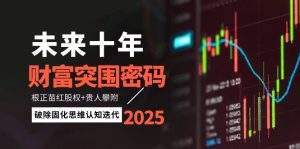 未来十年财富突围密码：根正苗红股权+贵人攀附，破除固化思维认知迭代-必智轻创社