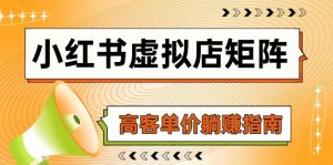 小红书虚拟店矩阵,AI铺货/笔记狂怼/选品搬运/自动发货,高客单价躺赚指南-必智轻创社