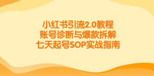 小红书引流2.0教程，账号诊断与爆款拆解，七天起号SOP实战指南-必智轻创社